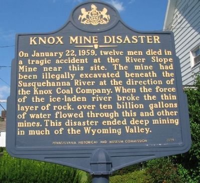 Knox Mine Disaster in PA